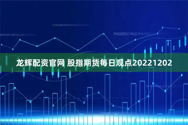 龙辉配资官网 股指期货每日观点20221202